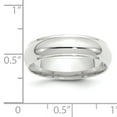 thumbnail image 6 of 14k White Gold 6mm Half Round with Edge Wedding Band Size 9.5 WHRE060, 6 of 9