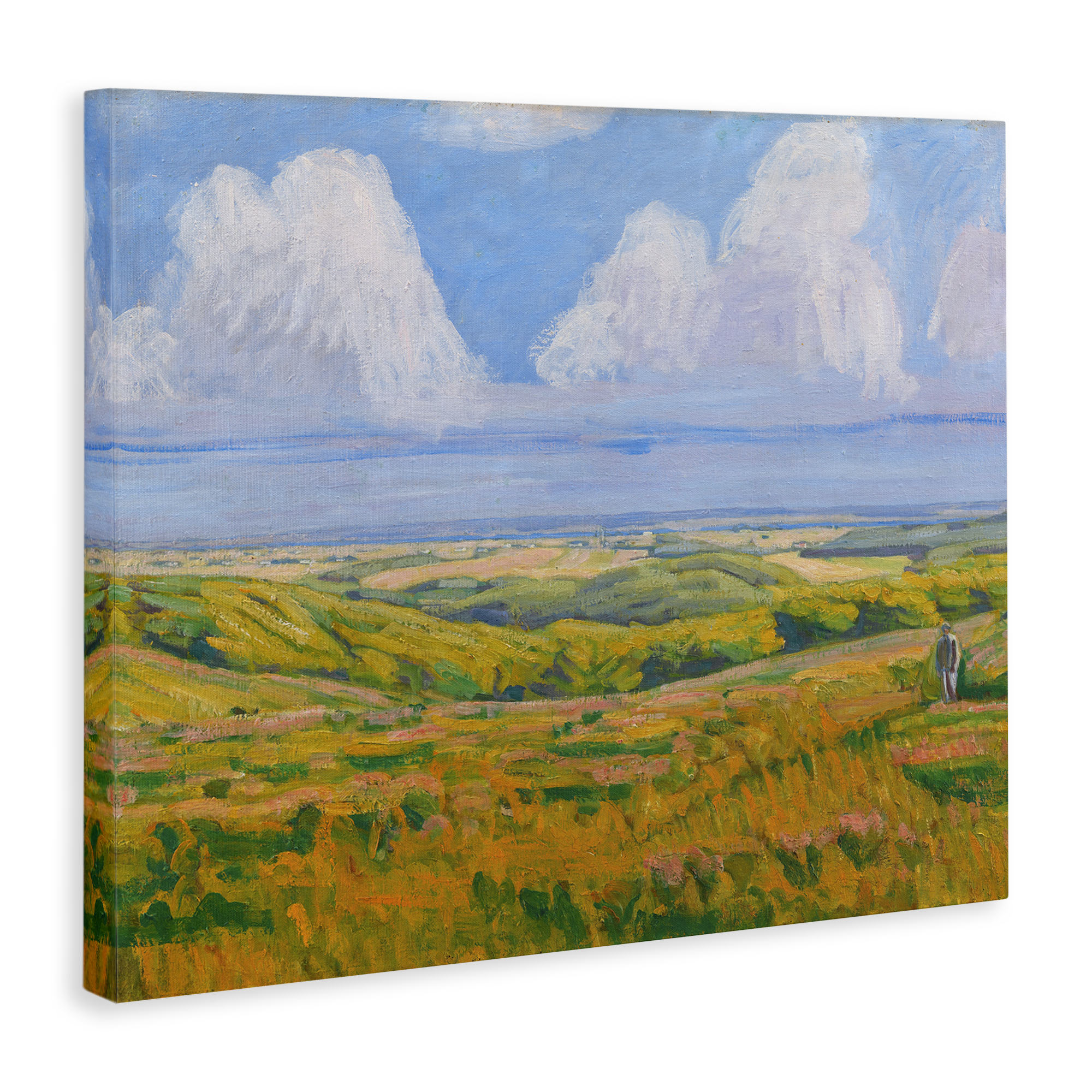 Stupell Industries Clouds over Classic Country Landscape & Nature Painting Wrapped Canvas Art Print Wall Art, 30 x 24