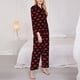 thumbnail image 3 of Fotbe Red Beautiful Lips Conjunto de Pijama de Manga Larga para Mujer con Estampado, Ropa de Dormir de 2 Piezas, Conjunto de Casa Suave y Cómodo con Bolsillos-Small, 3 of 7