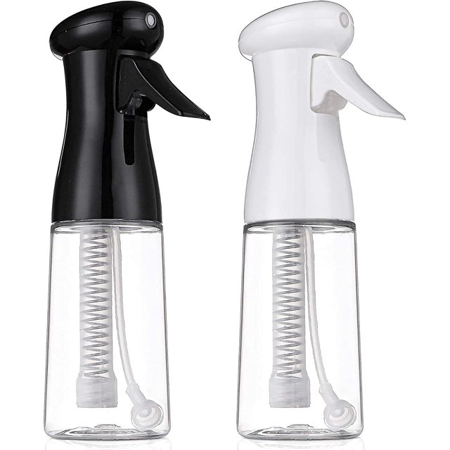 Paquete de 2 botellas de spray para el cabello, botella de spray de agua continua transparente de 7,5 oz/212 ml