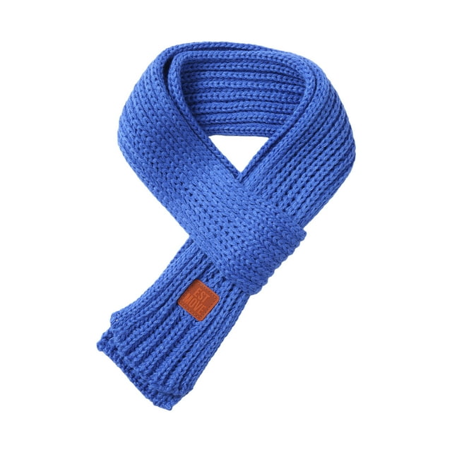 FOCUSNORM Kids Knitted Scarf Letter Patterns Neckerchief Neck Warmer Shawl