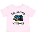 thumbnail image 3 of Inktastic Life's Better with Books Boys or Girls Toddler T-Shirt, 3 of 5