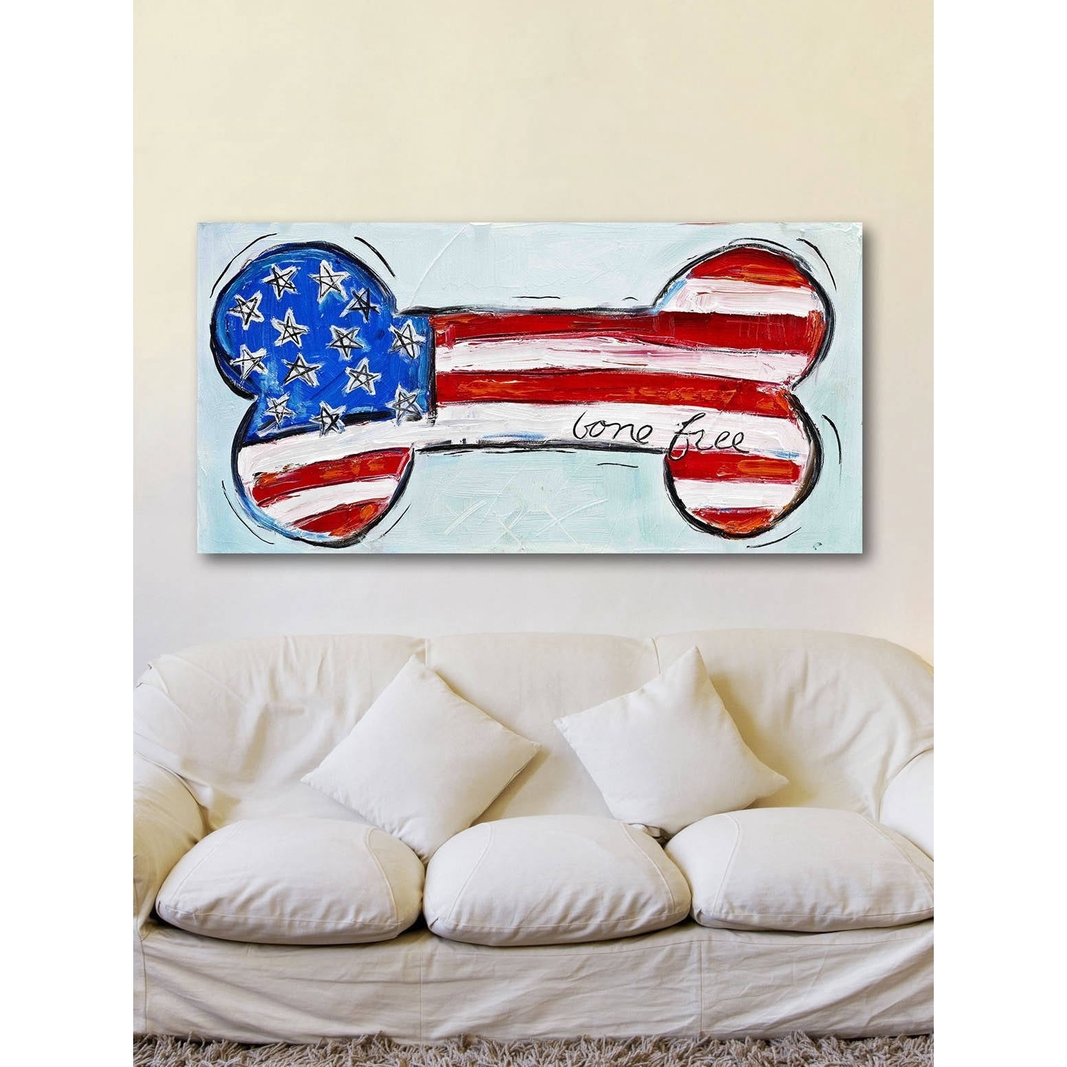 Marmont Hill Inc Marmont Hill - Bone Free by Tori Campisi Painting Print on Canvas - Multi-color