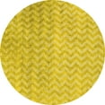 thumbnail image 1 of Ahgly Company Indoor Round Oriental Yellow Industrial Area Rugs, 3' Round, 1 of 4