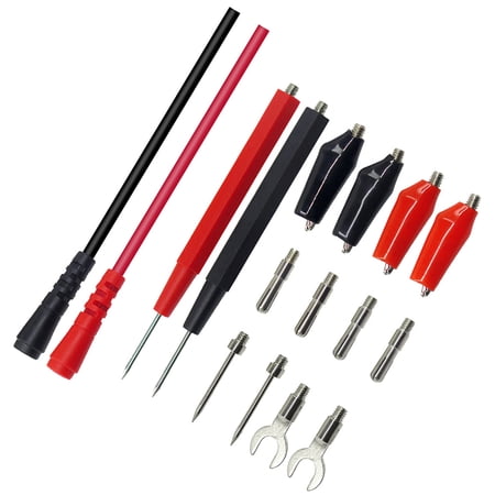 HEANUJJ 18-Piece Multimeter Test Tool Kit with Silicone Probe in Assorted Colors for Accurate Electrical Testing
