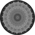thumbnail image 1 of Ahgly Company Indoor Round Patterned Charcoal Black Area Rugs, 6' Round, 1 of 6