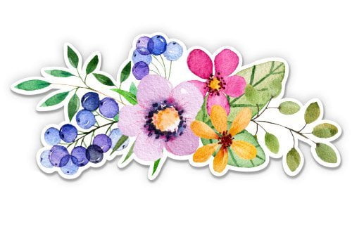 vinyl flower stickers