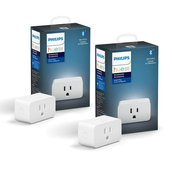 Philips Hue Smart Plug, White - 2 Pack - Turns Any Light Into a Smart Light - Control with Hue App - Compatible with Alexa, Google Assistant, and Apple HomeKit