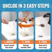 FlexiSnake Drain Weasel Snake Hair Clog Remover Plumbing Tools, 5 Pack