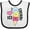White and Black, variant on Inktastic I Love Ice Cream with Cute Ice Cream Cone Boys or Girls Baby Bib