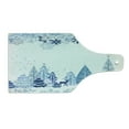 thumbnail image 2 of Christmas Cutting Board, Winter Forest in Xmas Time Landscape Trees Rein Deer Styled Snowflakes, Decorative Tempered Glass Cutting and Serving Board, Wine Bottle Shape, Multicolor, by Ambesonne, 2 of 5