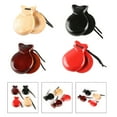 thumbnail image 3 of ZYHARUKO 2Pcs Traditional Castanet Wood Spanish Castanets Flamenco Dance Castanets with String Hand Clapper Orff Music Instrument, 3 of 19