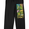 thumbnail image 2 of TMNT Pixelated Retro Cartoon Men's Black Sleep Pajama Pants-XS, 2 of 5