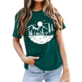 thumbnail image 2 of Mountain Graphic Tees for Women Summer Short Sleeve Crewneck Casual Adventure Travel Camping T Shirts, 2 of 5
