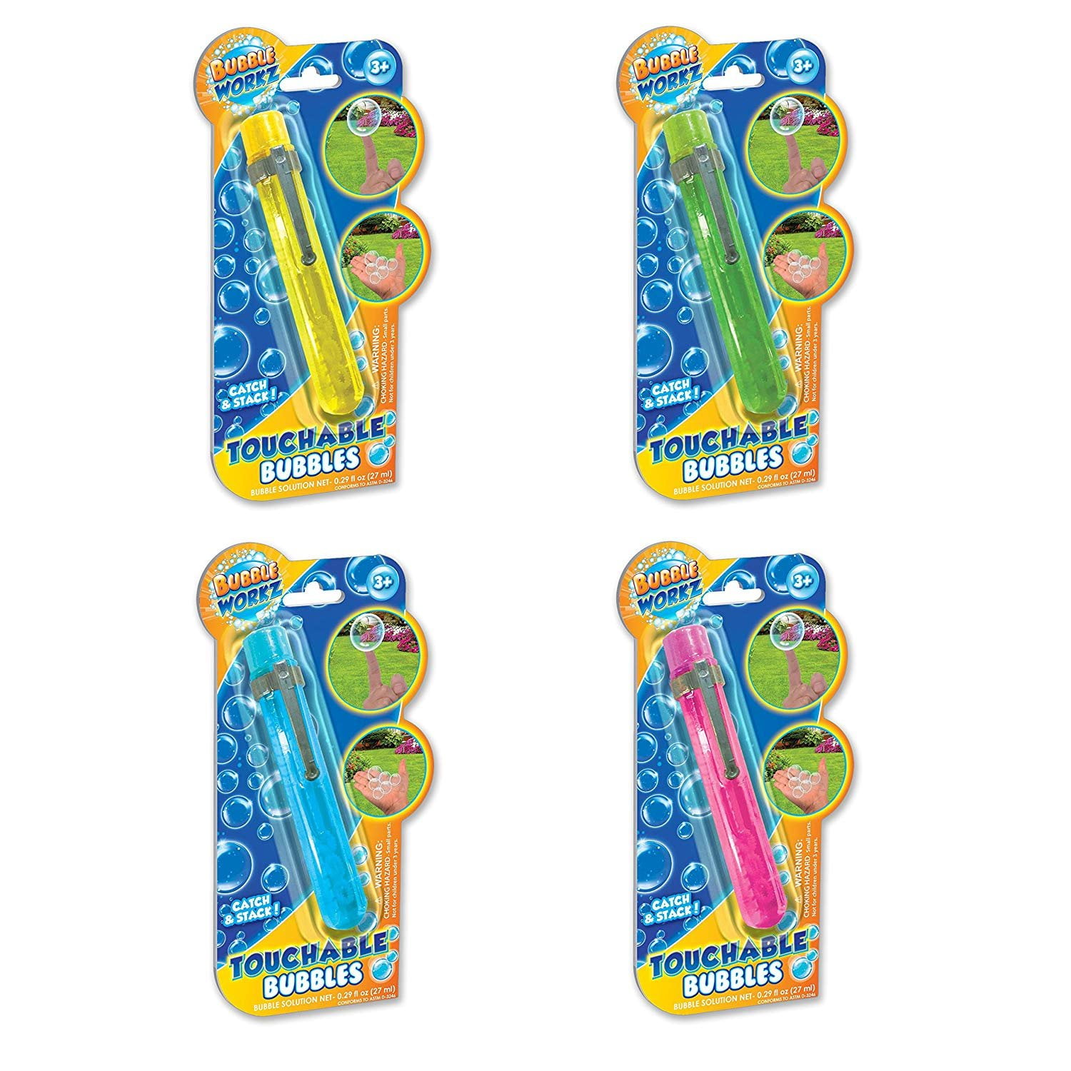 Pack of 4 Bubble Workz TouchABubbles
