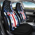 thumbnail image 3 of CHAQLIN US Flag Deer Head Car Seat Covers for Automotive, Easy to Install Vehicle Cushion Protectors Universal Size Polyester Fabric Seat Protectors, 3 of 11