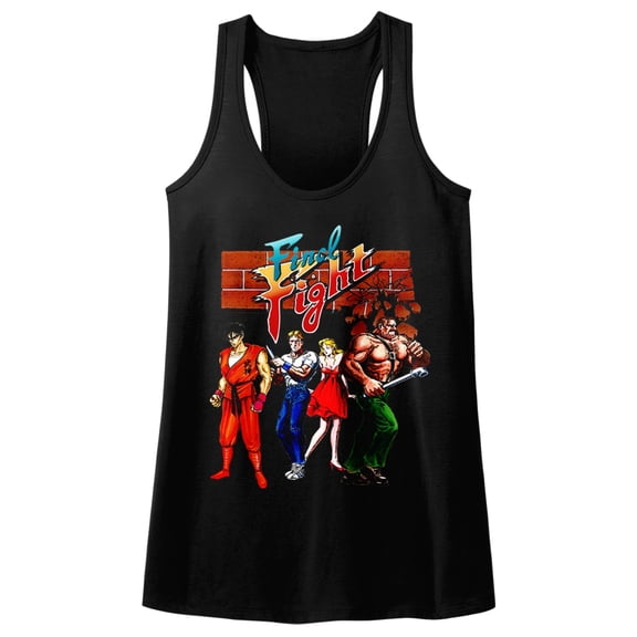 Final Fight Gang Black Women's Racerback Tank Top