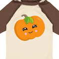thumbnail image 4 of Inktastic Smiling Pumpkin, Halloween, Orange Pumpkin Boys or Girls Long Sleeve Baby Bodysuit, 4 of 5