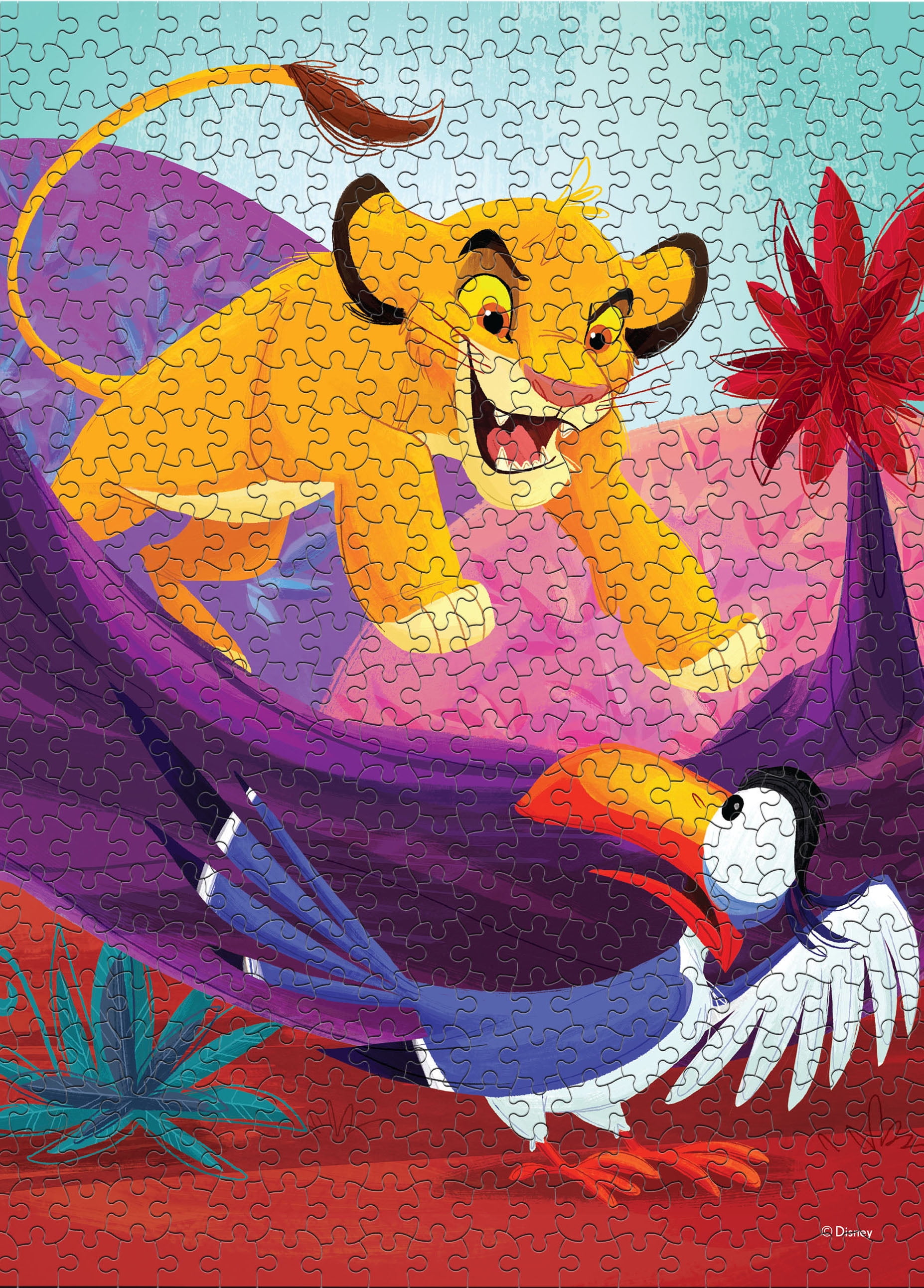 Ceaco Lion King Kids 4-in-1 Multipack Interlocking Jigsaw Puzzles for Children Ages 6+