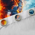thumbnail image 4 of Manfei Sport Theme Black Out Curtains,Ice Hockey Lover Curtains Pack of 2 (42x63 Each),Orange Blue Bedroom Curtains For Boys Kids,Luxury Bedroom Decor, 4 of 6