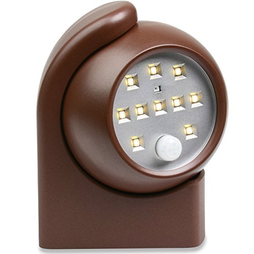 Motion Sensor LED Wall Light Fixture w/ Stick Mounts Indoor/Outdoor Use