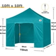 thumbnail image 4 of ABCCANOPY 10 ft x 10 ft Metal Pop-Up Commercial Canopy Tent with walls, Turquoise, 4 of 8
