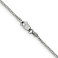 thumbnail image 3 of 14K White Gold Box Chain Styles Necklace 16 inch 1.1 mm with Lobster Clasp, 3 of 4