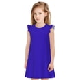 thumbnail image 1 of Fotbe Darkblue Vestido de Dormir para Niñas de 3 a 10 Años, Mangas Cortas, Estilo Princesa, Pijama Camisón con Mangas Voladas-XX-Large, 1 of 6
