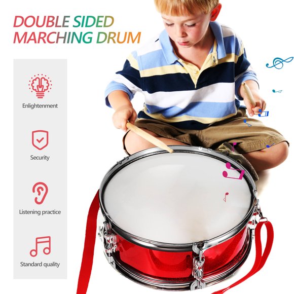 TABLZONE Beginner Snare Drum Snare Drum Set Red Percussion Instrument for Ceremonial Events 1 Set