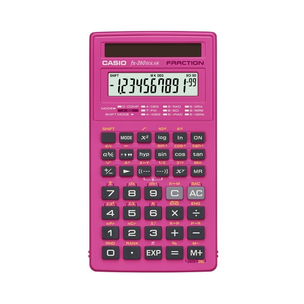 Casio Fx 260 Solar Scientific Calculator Pink Walmart Com