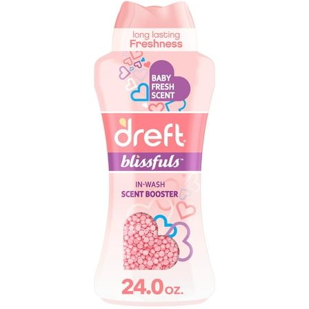 Dreft Blissfuls In-Wash Scent Booster Laundry Beads, Baby Fresh Scent, 24 oz