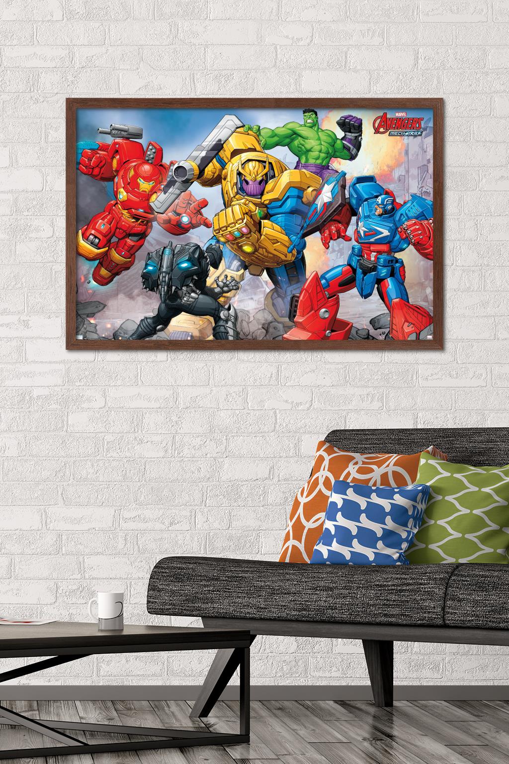 Marvel Avengers: Mechstrike - Battle Wall Poster, 22.375" x 34", Framed