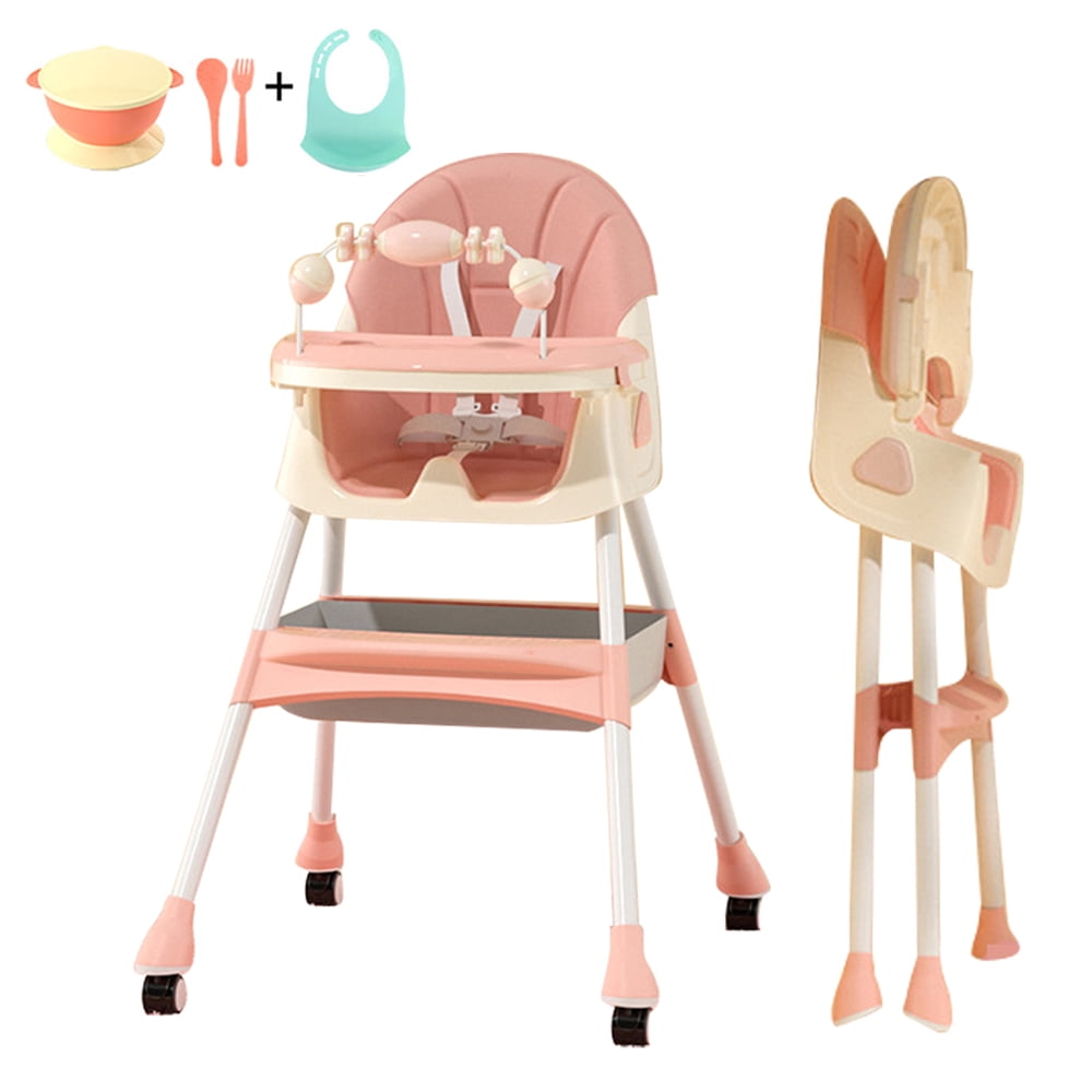 4in1 Baby Highchair Adjustable Kid Chair Baby Dining Chairs Eat & Grow Convertible High Chair