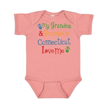 

Inktastic Connecticut Grandma Grandpa Love Me Gift Baby Boy or Baby Girl Bodysuit