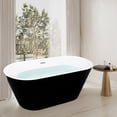 thumbnail image 3 of 59" Oval Shape Freestanding Bathtub, Acrylic Bathtub Soaking Tubs with Overflow Drain, 3 of 8