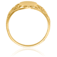 thumbnail image 3 of 14K Solid Yellow Gold Antique Filigree Custom Engraved Signet Ring Handmade Personalized Monogram Initial Letter Band, 3 of 9