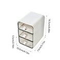 thumbnail image 3 of White Plastic Desktop Organizer Drawer | 3-Tier Student Stationery & Cosmetic Storage Cabinet | Dormitory Desk Drawer Shelf | 10.5x13x16.5cm Compact Size, 3 of 6