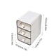 thumbnail image 3 of Organizador de escritorio con cajones | Almacenamiento de plástico para papelería y cosméticos para estudiantes | Dos tamaños: blanco y rosa | Organizador de escritorio compacto multicapa para, 3 of 6