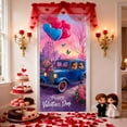 thumbnail image 6 of Gallickan Valentine Door Curtain, 35 x 72 Inch Heart Pattern Door Cover, Holiday Wall Decoration and Party Backdrop, Fabric Door Hanging for Home Festive Decor, A, 6 of 6
