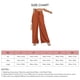 thumbnail image 5 of Pantalones de mujer Pierna ancha Cordón Cintura alta Color puro Transpirable Pantalones largos sueltos Rojo L, 5 of 5