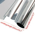 thumbnail image 2 of Uxcell 15.7in. By 78.7in Prevent UV Static Cling Heat Control Mirror Glass Film PET Silver Tone 1pcs, 2 of 6