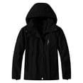 thumbnail image 5 of Ceisia Unisex Windproof Waterproof Hooded Rain Jacket Outdoor Hiking Camping Cycling Windbreaker Outerwear Black XXXL Gift, 5 of 7