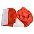 thumbnail image 2 of Red + White Airport Windsock Rip-Stop Polyester Wind Measurement Sock Bag 100cm, 2 of 9