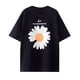 thumbnail image 3 of Camiseta de mujer con estampado floral, manga corta, cuello redondo, camiseta suelta, negro, M Scienceny AP001205-05B, 3 of 7