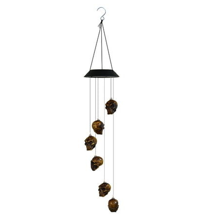 

Ajauxi Solar Wind Chimes Led Halloween Pumpkin Hanging Hanging LED Solar Pumpkin Lights Ornament Waterproof Wizard Pumpkin Lantern Led Light for Outdoor Patio Porch Garden