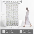 thumbnail image 2 of Deconovo Original Design Fabric Shower Curtain, White with Green, 72W x 78L Inch, Waterproof Easy to Clean Bathroom Curtain, 2 of 6