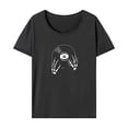 thumbnail image 1 of Camiseta para mujer, ropa deportiva de verano, camiseta de manga corta para vacaciones, uso diario, viajes Gris, 1 of 7