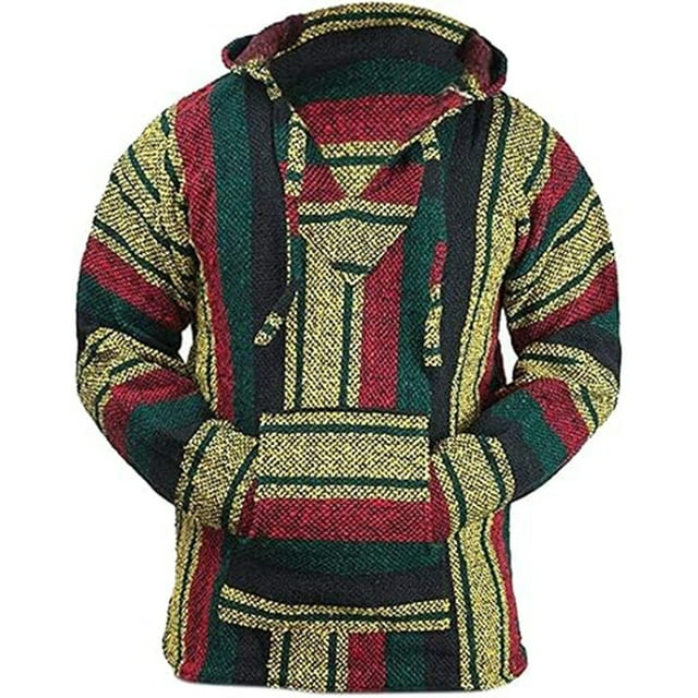 Mexican Hoodie Hippie Surf Poncho Sweater Sweatshirt Pullover