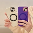 thumbnail image 4 of Allytech for iPhone 14 Plus Slim Magnetic Case with Camera Lens Protective Hybird Hard PC Soft Silicone Shockproof Bumper Skin Feel Wireless Charging Back Cover.For iPhone 14 Plus,Purple, 4 of 8