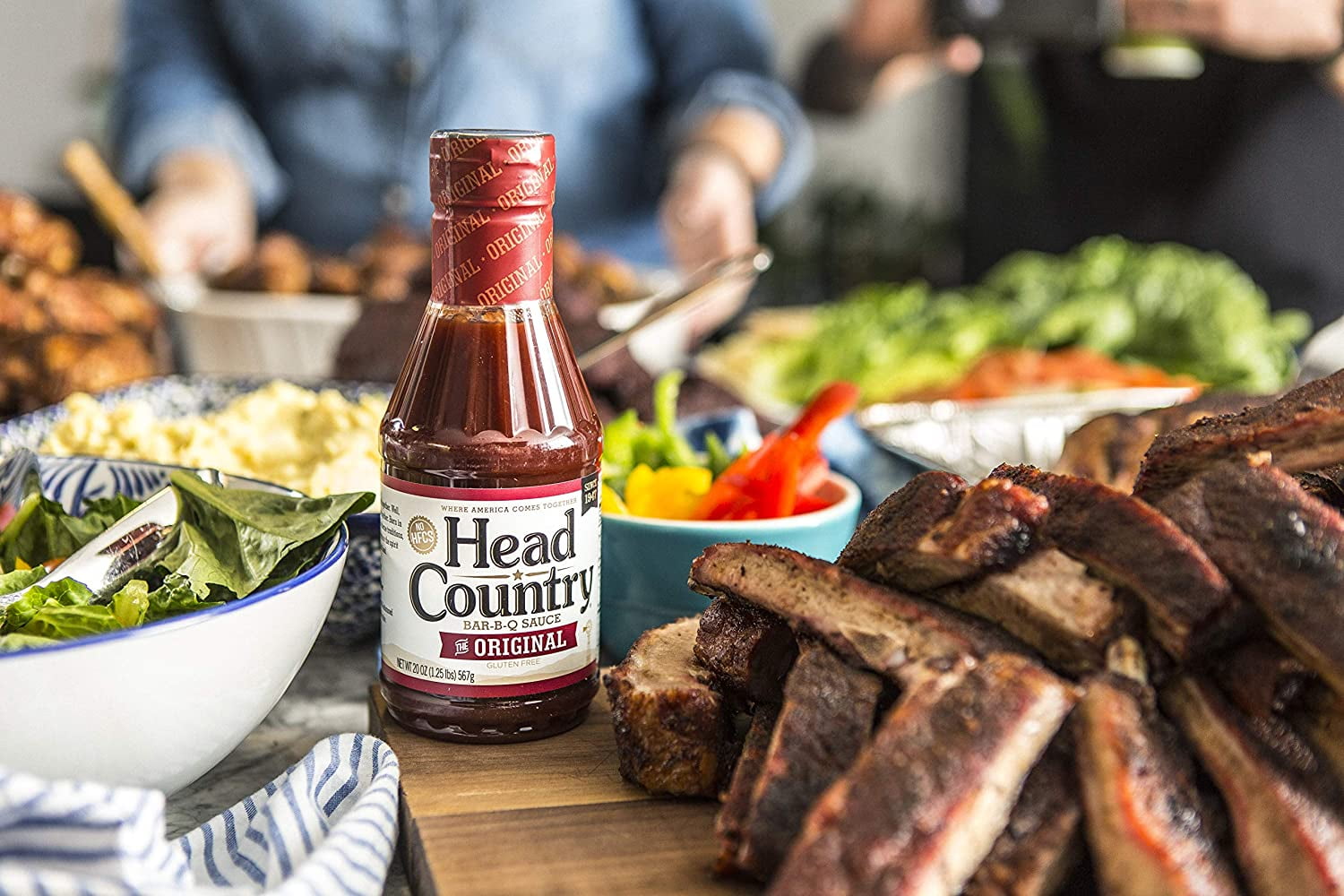 Head Country Bar-B-Q Original Sauce, Gluten Free, 160 Ounce, Pack of 1